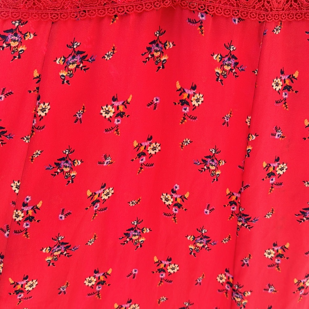 Free People Red Floral Dress - Picture 6 of 10